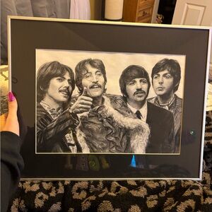 The Beatles framed portrait